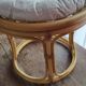 Paire de poufs en rotin et bambou
