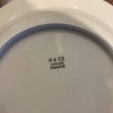 Set of 6+1 B&C Limoges deep plate