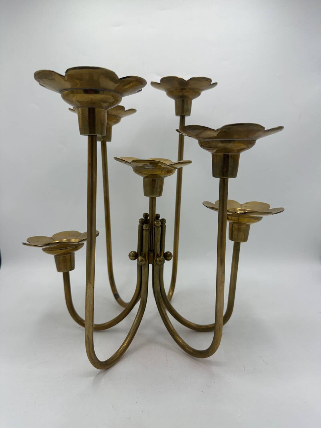 Candlestick candle holder 7 branches flowers