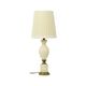 Vintage Empire Alabaster Brass Table Lamp White Lampshade 38cm