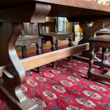 Lot table de monastère et 8 chaises