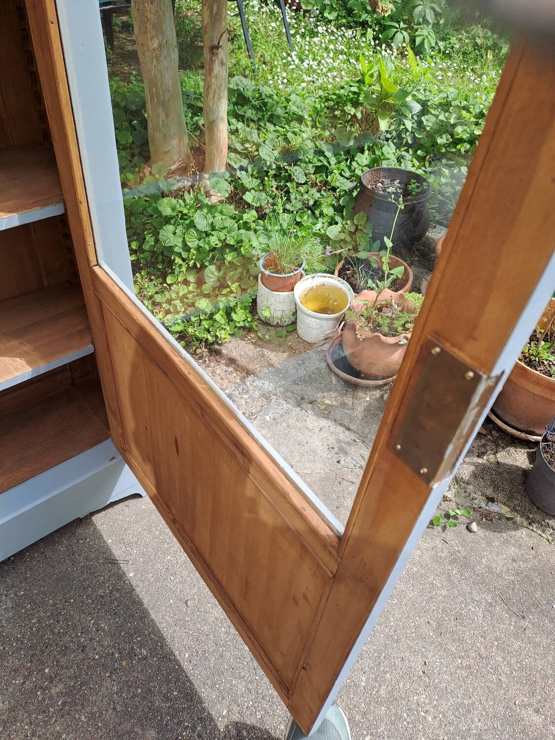 Wardrobe with 1 glass door, late 19th century