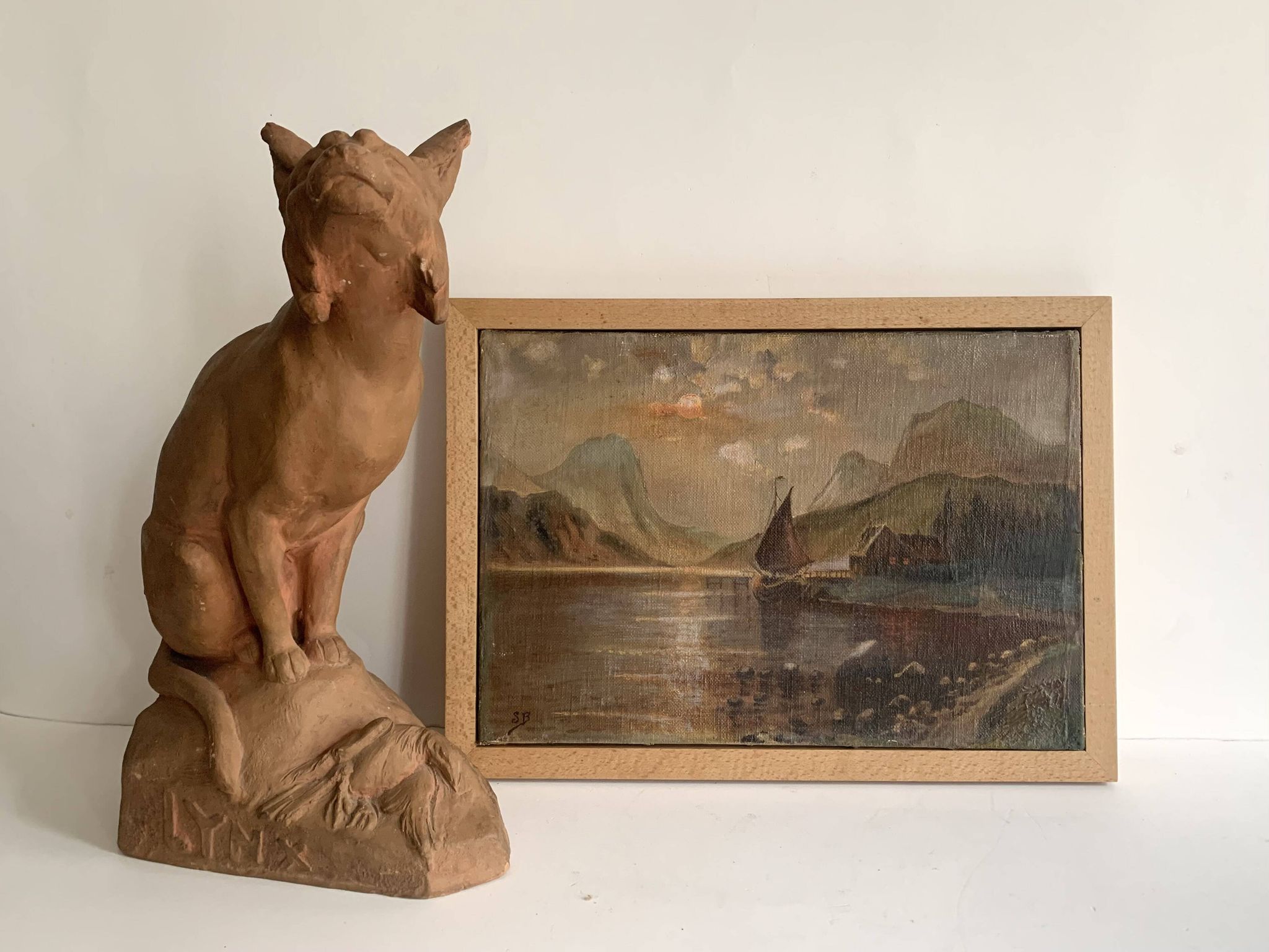 19th century French school, signed oil painting, framed seascape