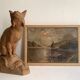 19th century French school, signed oil painting, framed seascape