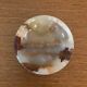 Alabaster pocket ashtray with 3 brass feet