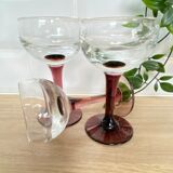 Set of 3 stemmed glasses