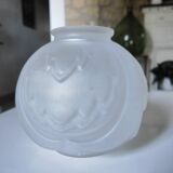 Art deco vase in molded pressed glass