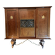 Art Deco sideboard or bar furniture, various veneers, bronze and ironwork, c