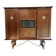 Art Deco sideboard or bar furniture, various veneers, bronze and ironwork, c