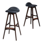 Erik Buch pair of “OD61” bar stools Oddense Mobler Denmark 1965