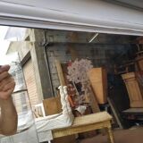 Grey patinated beveled mirror