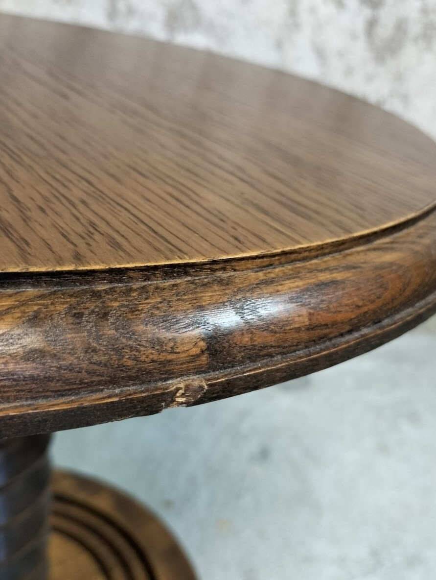Vintage oak pedestal table