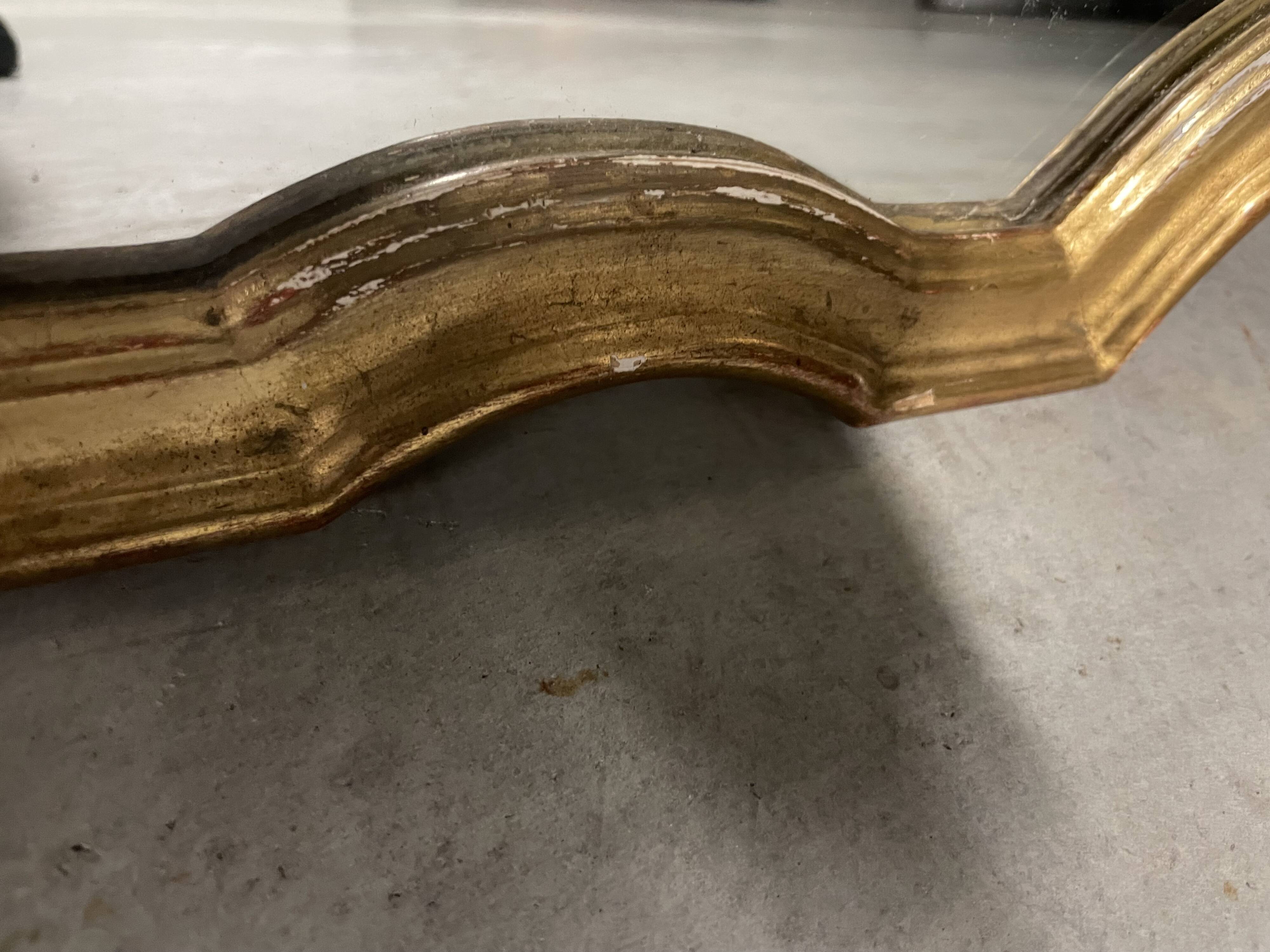 Old gold mirror