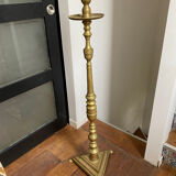 Large copper candlestick lamp base