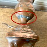 Bougeoir ancien en cuivre