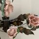 Italian Tole Rose Flower Sconces Set of 2