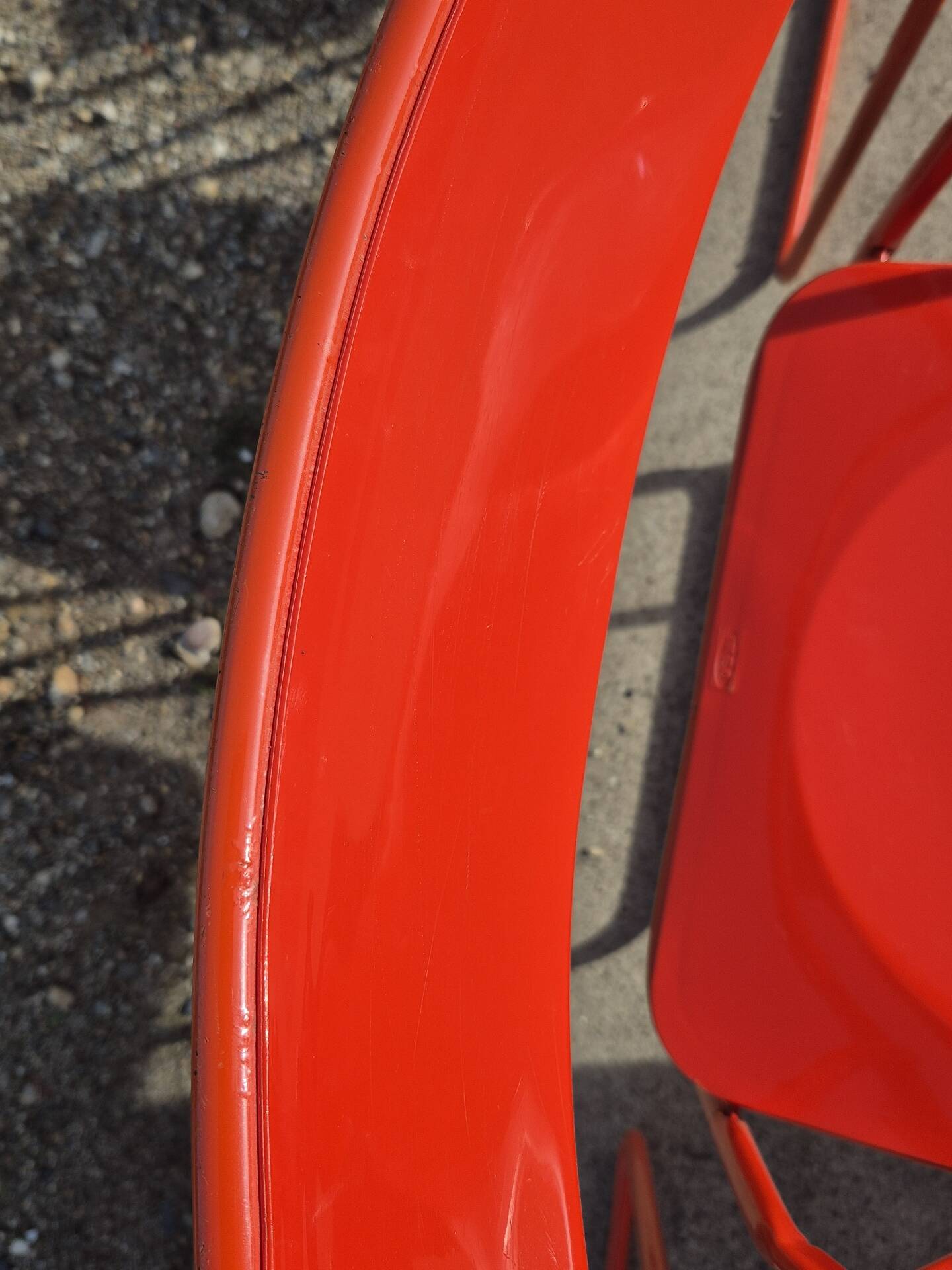 Set 5 vintage TED folding chairs IKEA red 1980s Nield Gammelgaard
