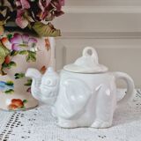 Vintage zoomorphic elephant teapot slip