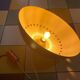 Red lacquered metal chandelier