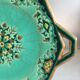 Plat longwy chinoisant art déco emaux vert emeraude