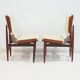Pair of modernist Italian wooden accent chairs by Barovero.