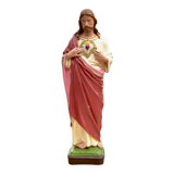 Sacred Heart of Jesus statuette in hand-painted resin - 40 cm - Made in Italy