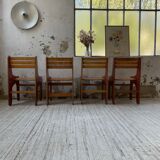 4 vintage Plywood chairs 80s