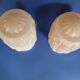 Pair of large pink art deco table lamps France