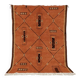 Beni Ourain rug in terracotta and brown wool, 150/250cm