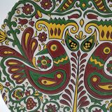 Plate in cloisonnés enamels decorated Acapulco