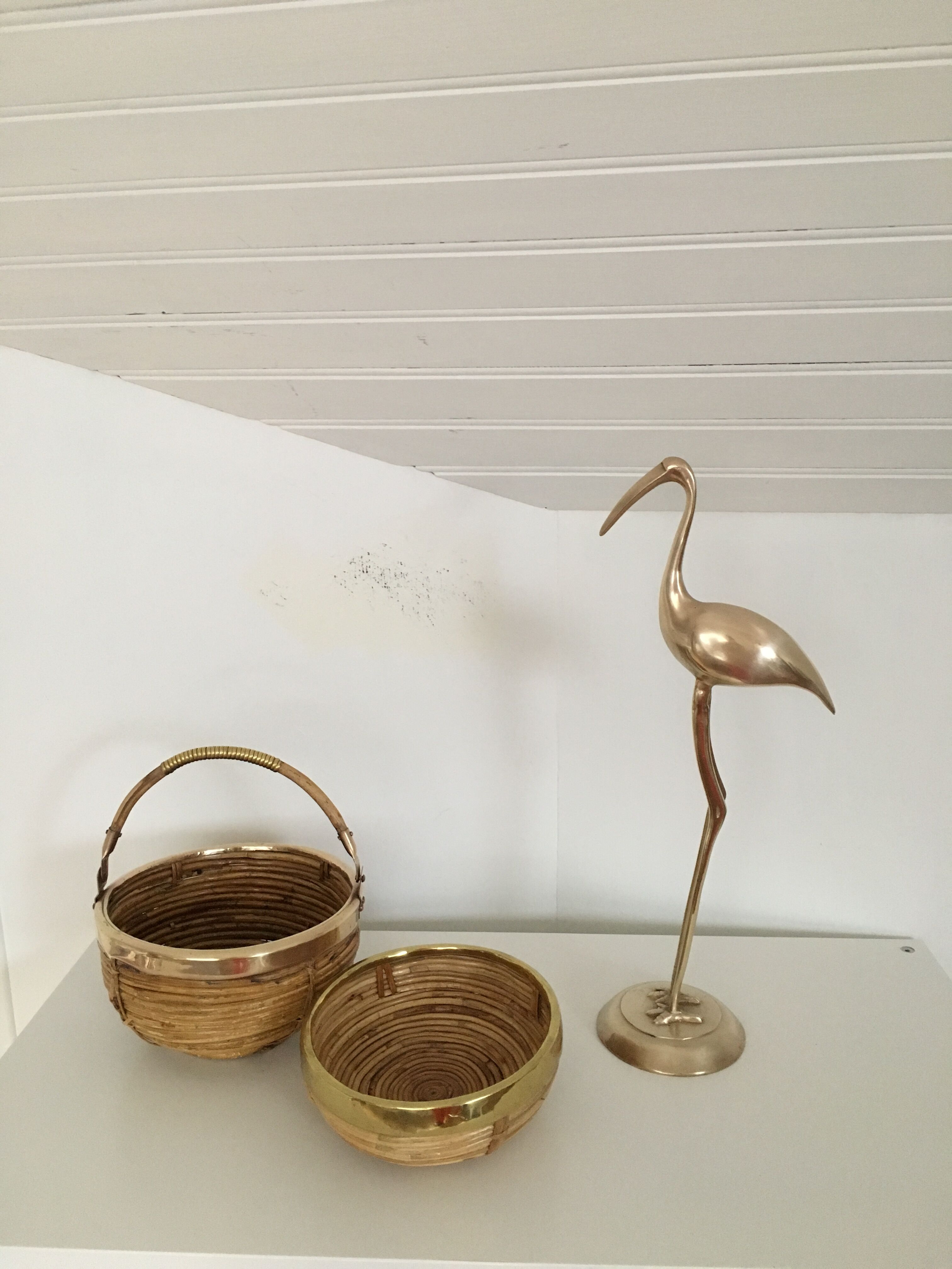 Great blue heron brass dore 46 cm