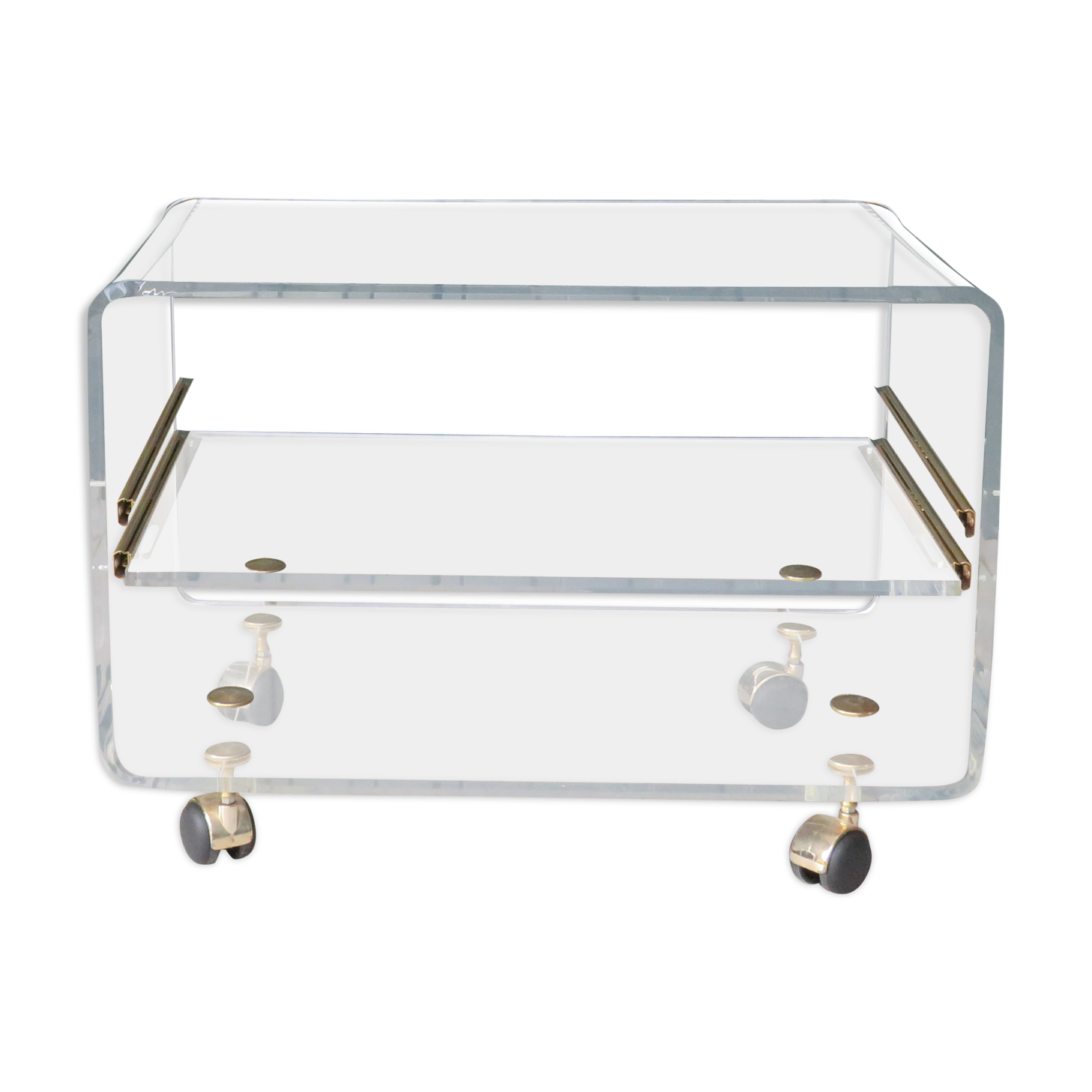 Altuglass roller coffee table by David Lange