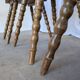 Set of 4 Vintage Tyrolean Heart Cutout Wooden Dining Chairs