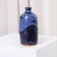 Navy Blue Glazed Ceramic Vase by Wolfgang Thibault Keramik – Mid-Century 1970s Studio Vase