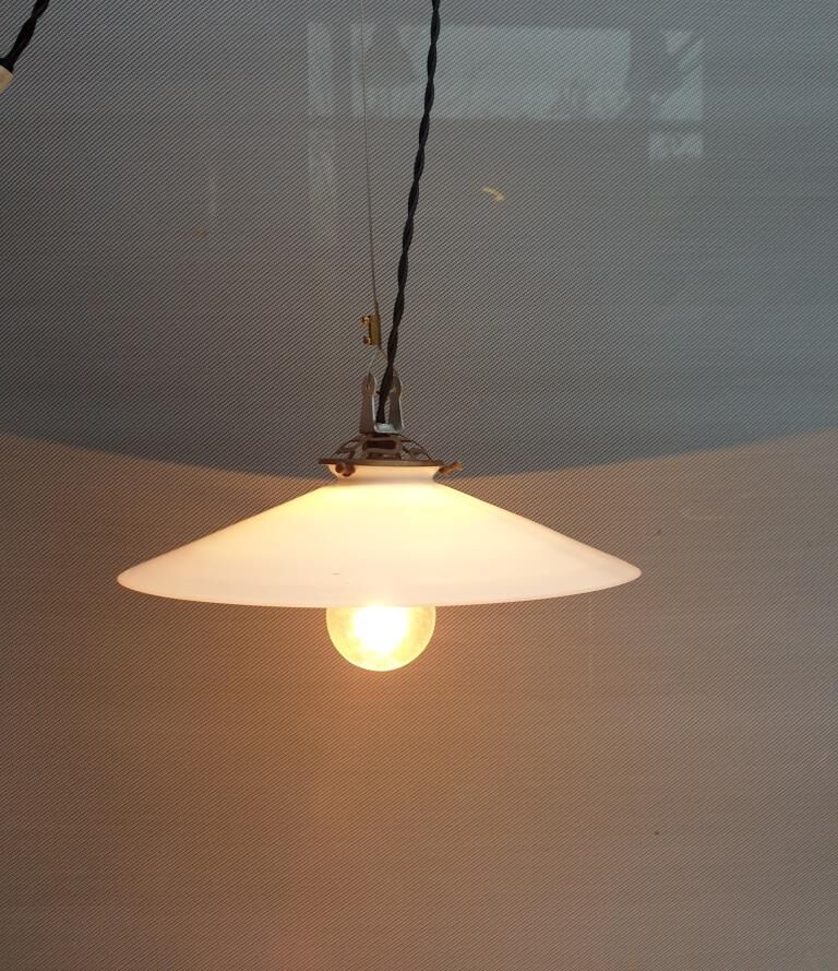 Opaline hanging lamp, 1900s