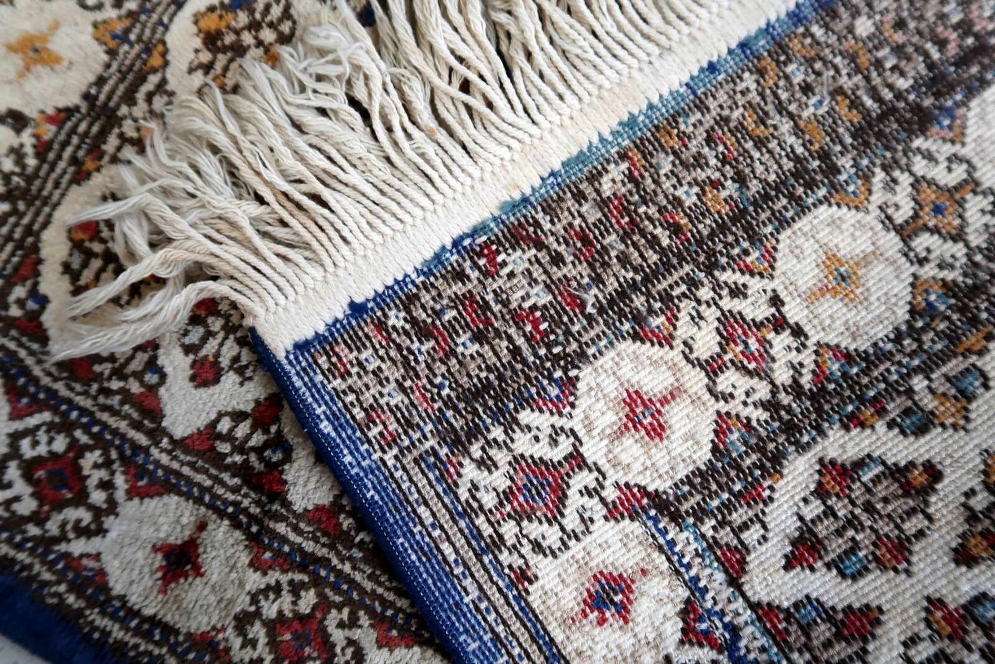 Tapis vintage en soie fait main Sivas 30cm x 66cm - 1C1011