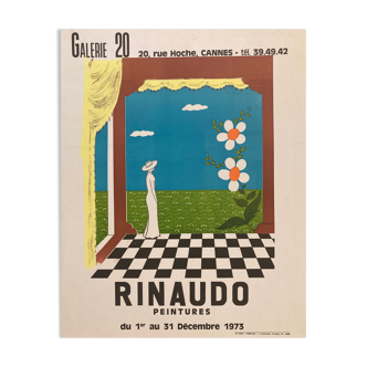 Poster of rinaudo for galerie 20 in cannes 1973