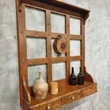French vintage wall-mounted kitchen shelf 110x123cm