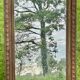 Large antique moulded wooden mirror 61 x 94 cm