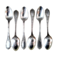 Set of 6 Ercuis Louis XV Style Silver Plated Coffee Spoons