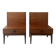 Modernist pair / Scandinavian wooden bedside tables, 1970 design.