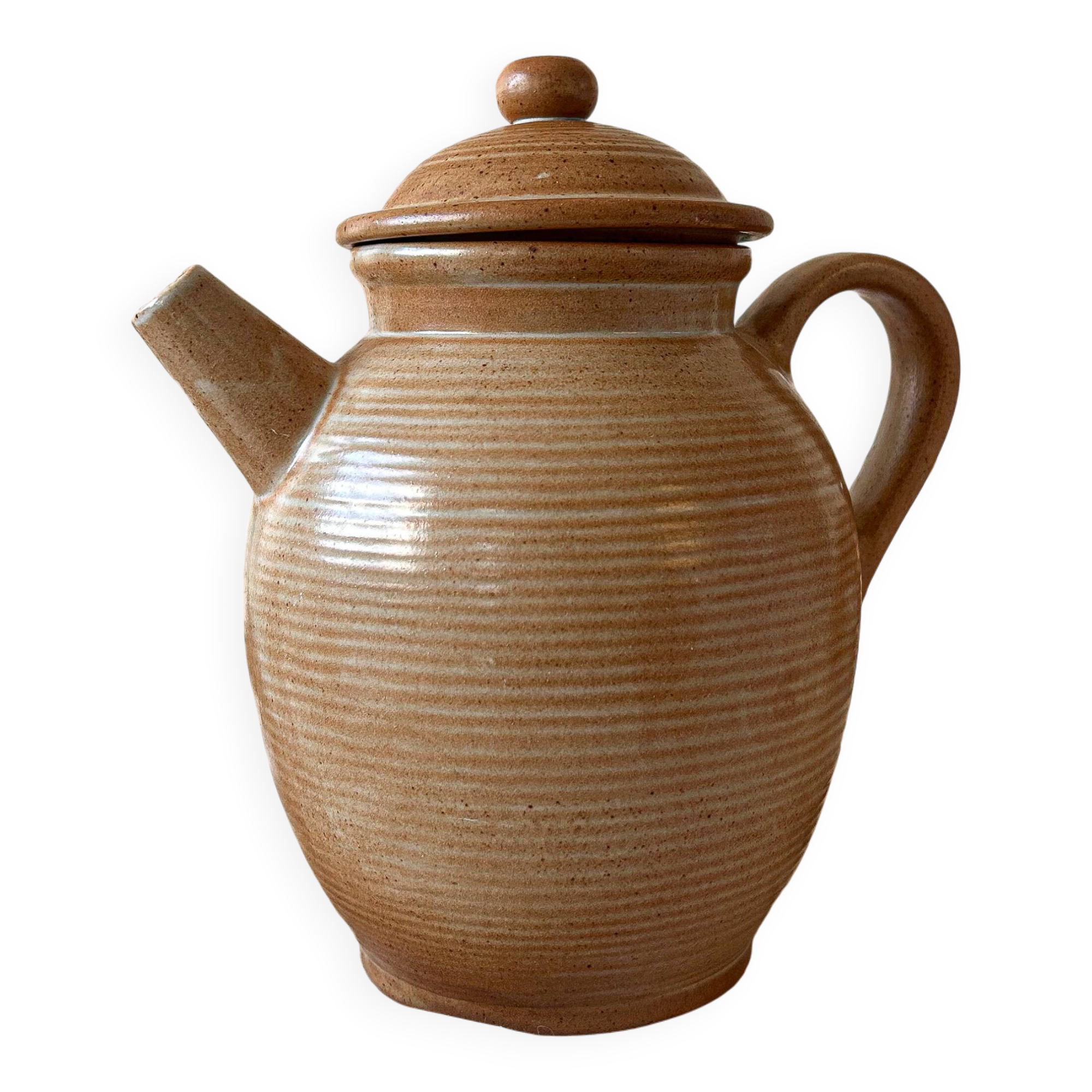 CNP Village stoneware coffee pot