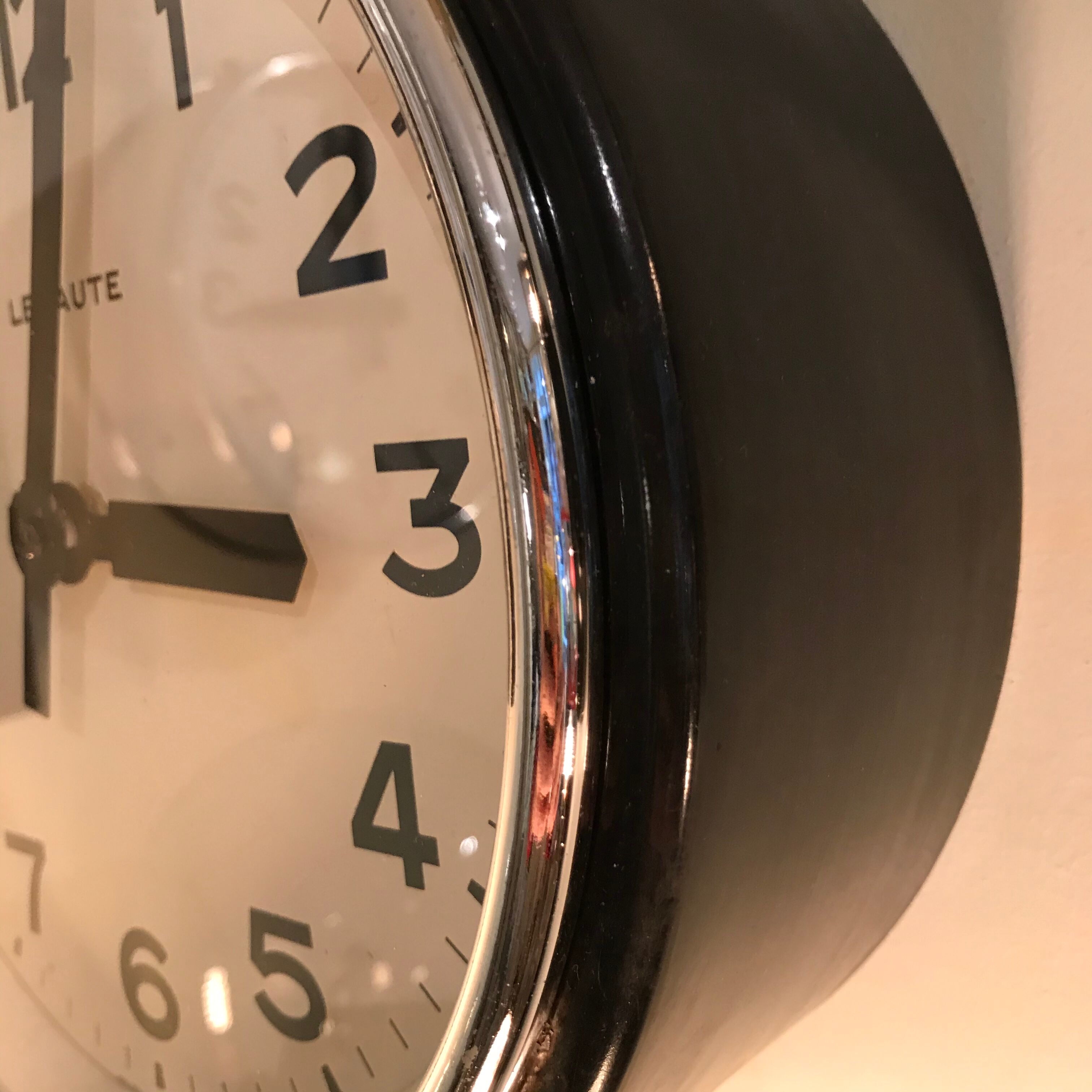Horloge pendule Lepaute ancienne 25 cm fonctionne industrielle usine gare SNCF atelier