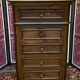 Louis-Philippe weekly style bedside in solid walnut