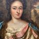Tableau ancien, portrait d’une femme galante signé, début XVIII siècle