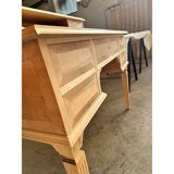 Bureau en bois naturel de style Empire 800 en noyer et érable