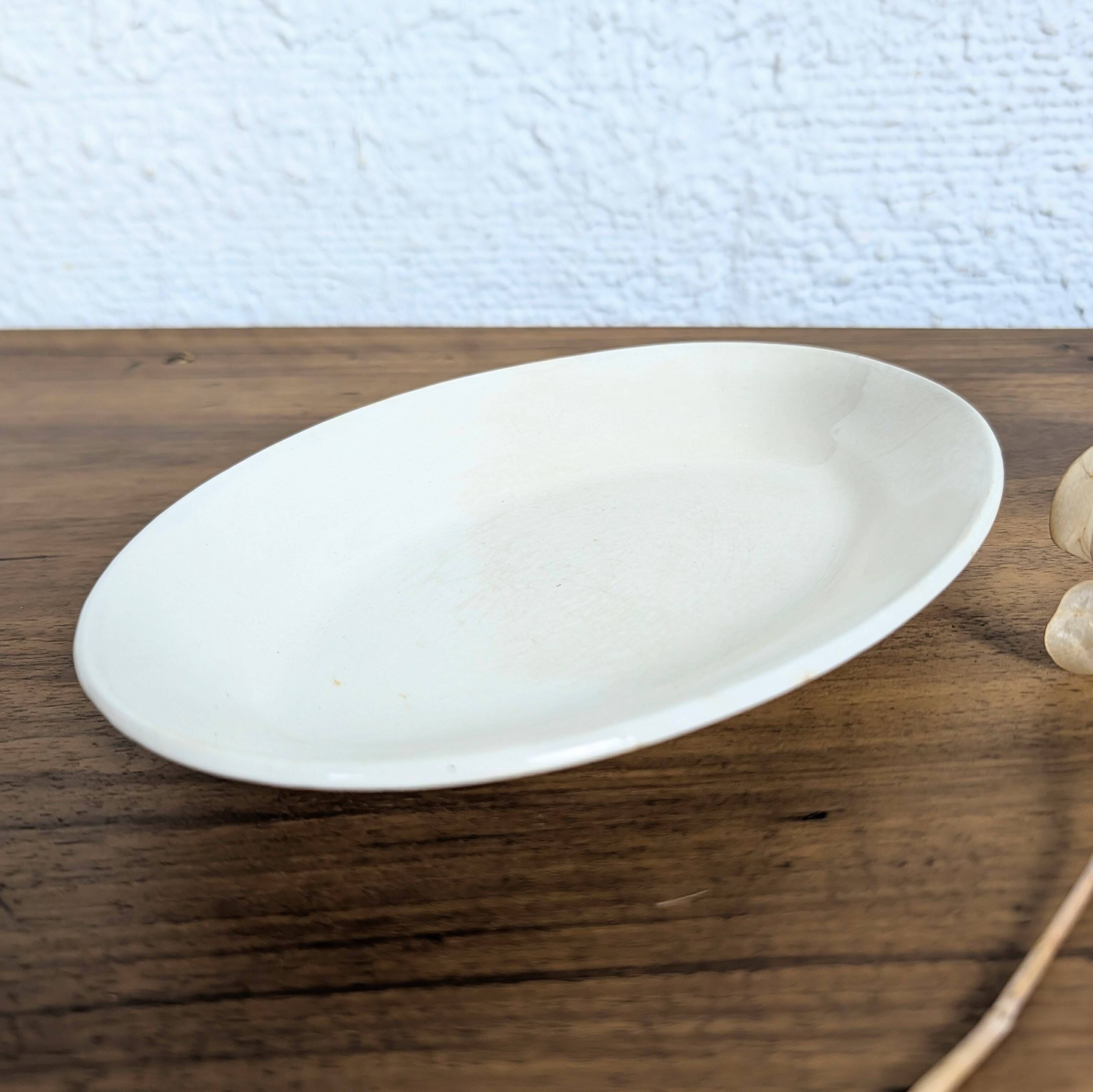 White earthenware platter Digoin & Sarreguemines
