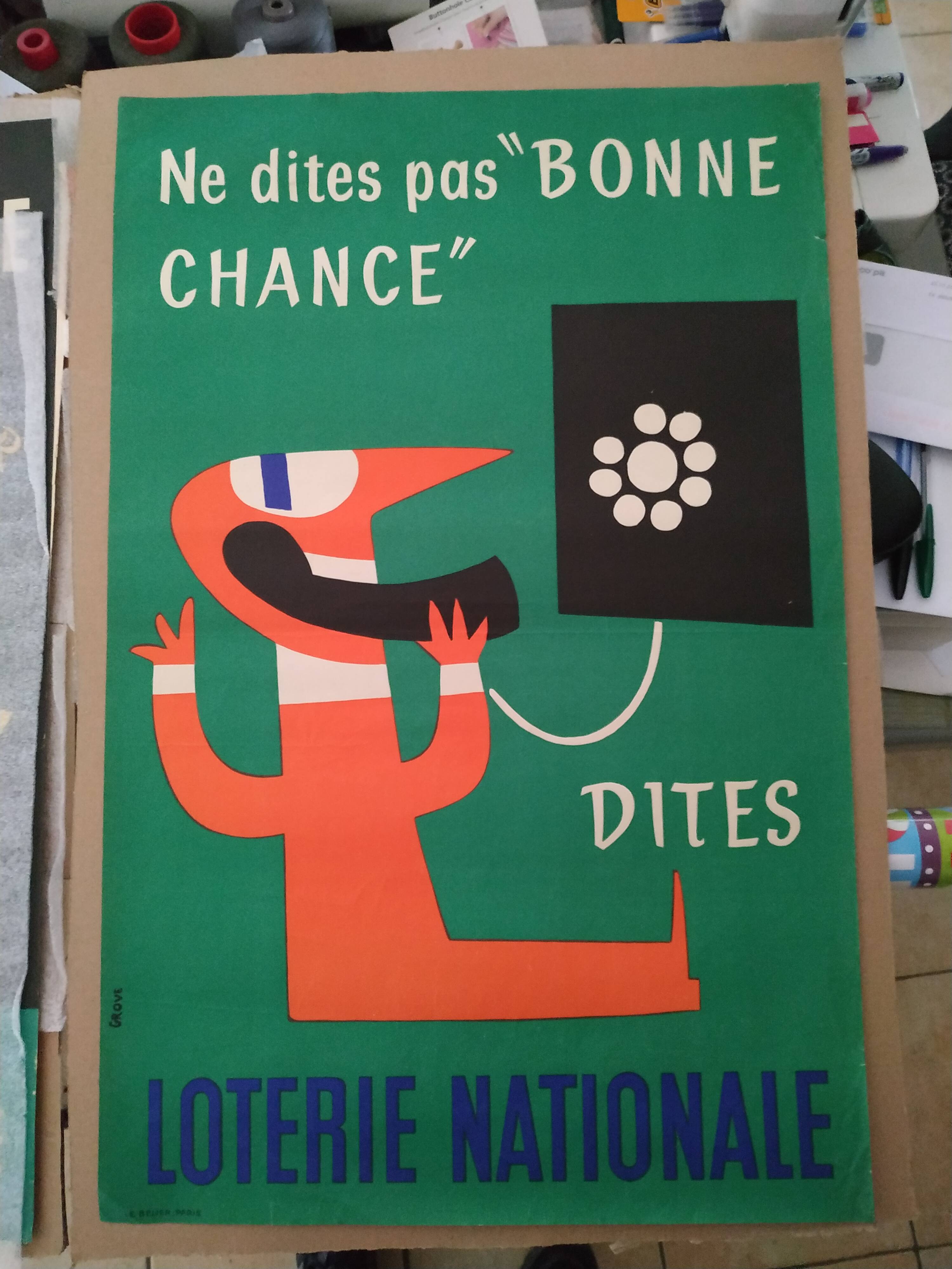 Former Grove National Lottery poster 1955