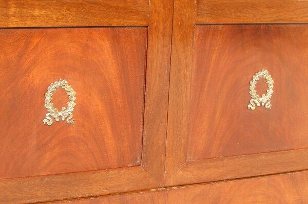 Large library, empire, return from Egypt in mahogany, 4 doors