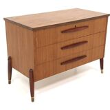 Scandinavian teak chest of drawers, Bröderna Gustavssons, Markaryd, Sweden, 1950
